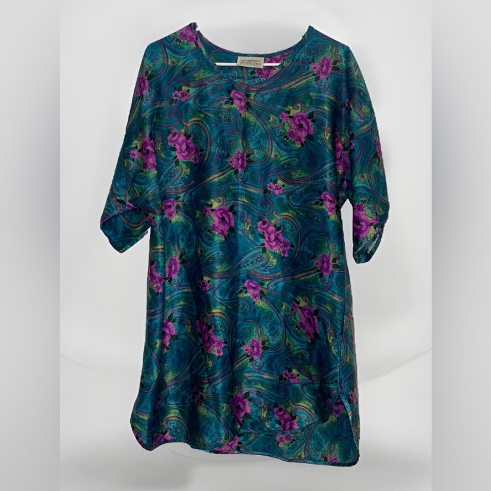 Feather Bed Vtg Womens Intimate Emerald Green Slip Night Gown Lingerie Size M?